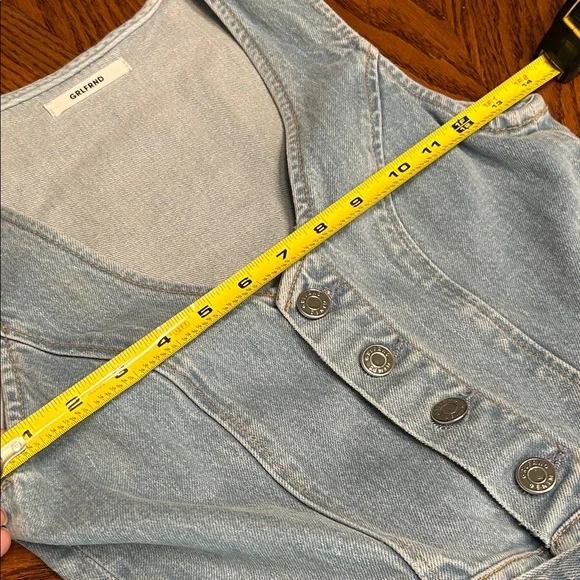 GRLFRND Amaya Belted Jumpsuit “Someone New” Light Wash Denim. Size XS - Picture 13 of 15